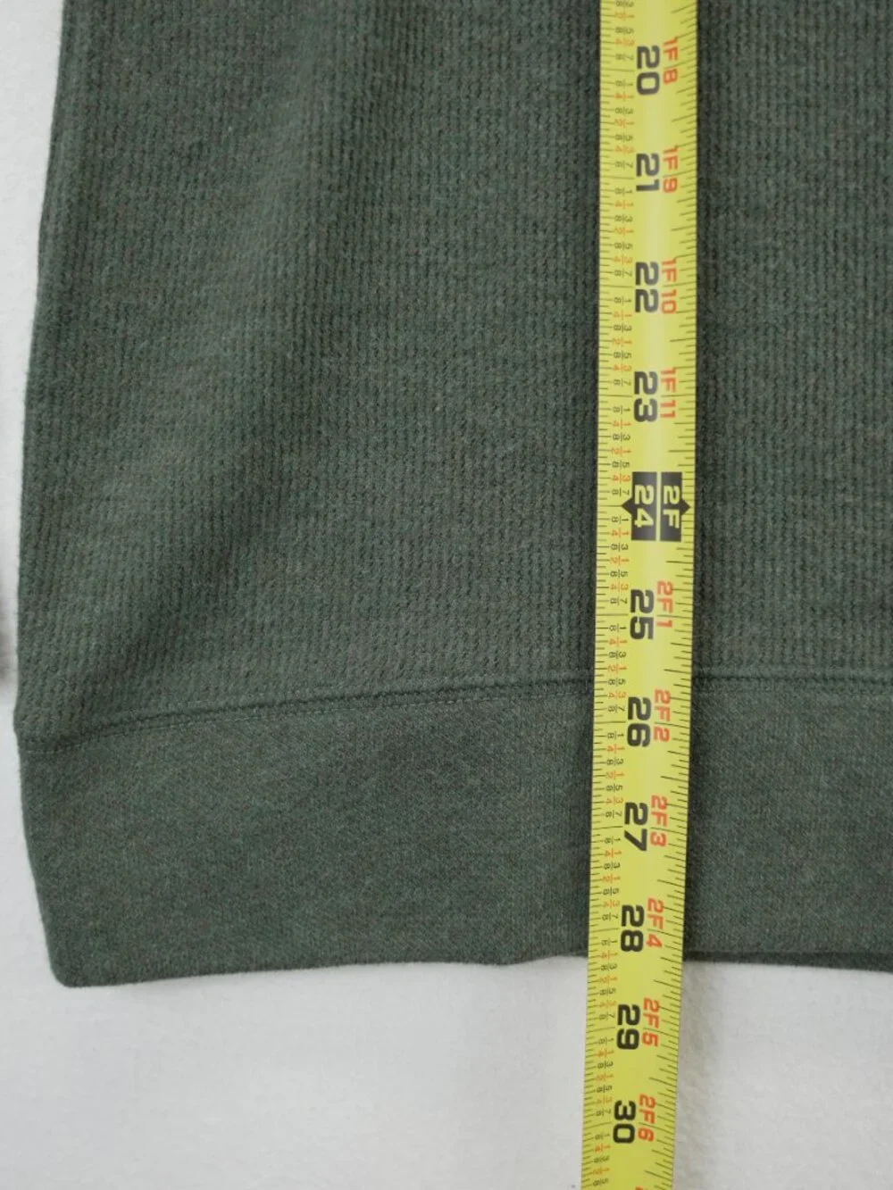 NWT Banana Republic Mens Waffle Quarter Zip Pullover, Green S‎